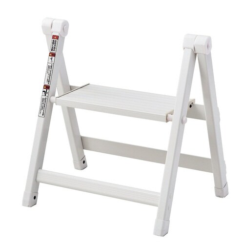 脚立 カラーアルミステップ 折りたたみ ホワイト