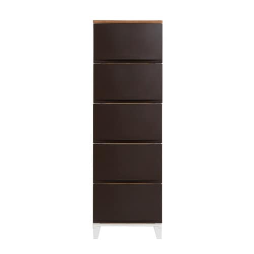 チェスト ルームスシェード木天板 5段 ブラウン