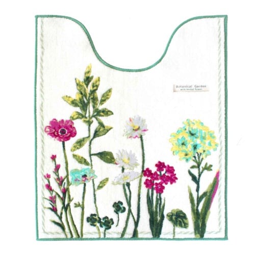 トイレマット ロング ボタニカルガーデン グリーン