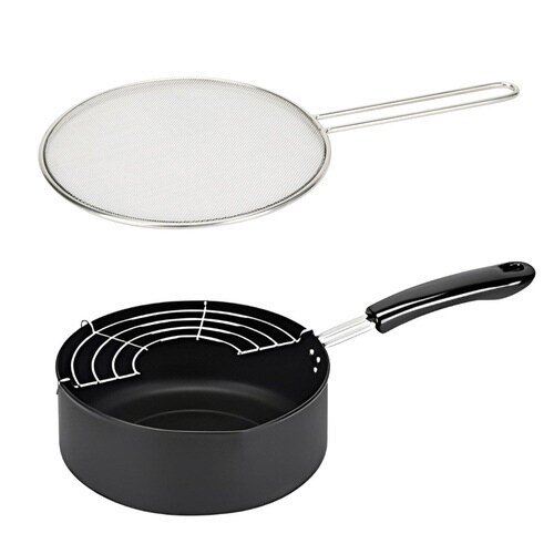 天ぷら鍋 20cm IH対応 鉄製×2