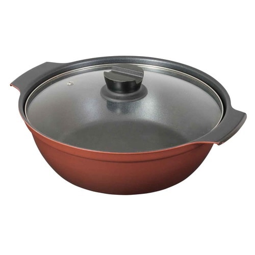 卓上鍋 26cm IH対応 ガラス蓋付き 旨味