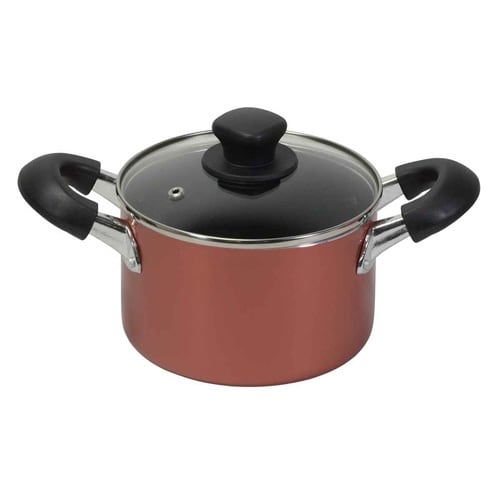 両手鍋 16cm 深型 IH対応 ガラス蓋付き×2