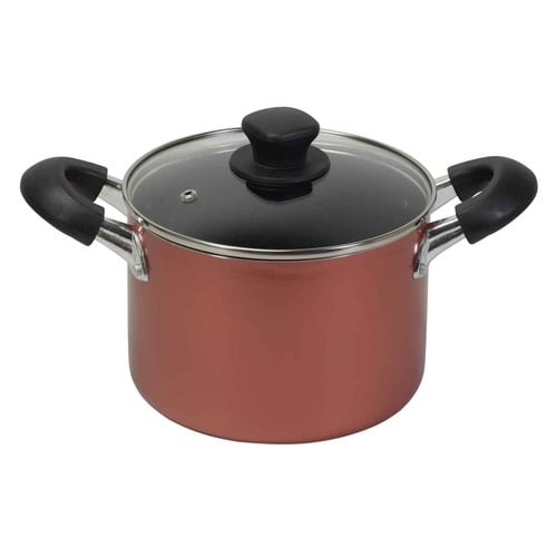 両手鍋 18cm 深型 IH対応 ガラス蓋付き×2