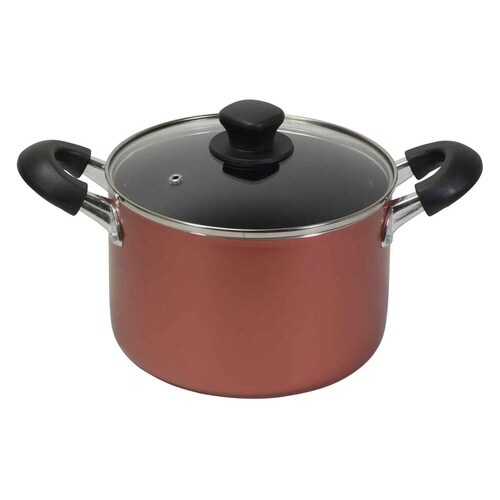 両手鍋 20cm 深型 IH対応 ガラス蓋付き×2