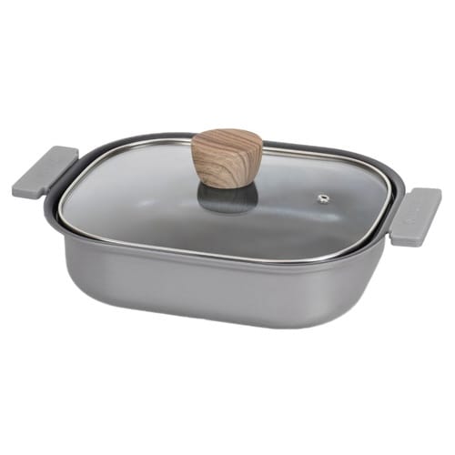 卓上鍋 18×23cm IH対応 グレー