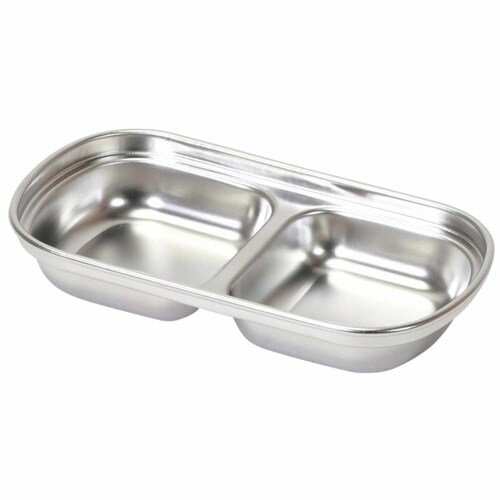 仕切り皿 2連 15.5cm 韓味家 ステンレス