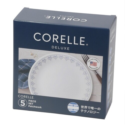 食器 5点セット CORELLE パッチワーク