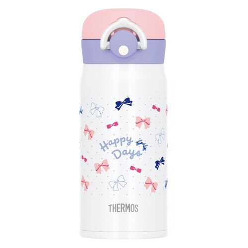 サーモス 水筒 350ml リボンホワイト