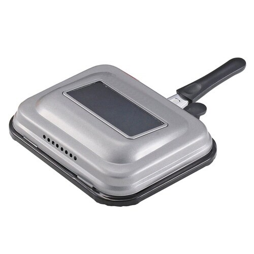 魚焼き器 IH対応 ホットグリル ガラス窓付き×2