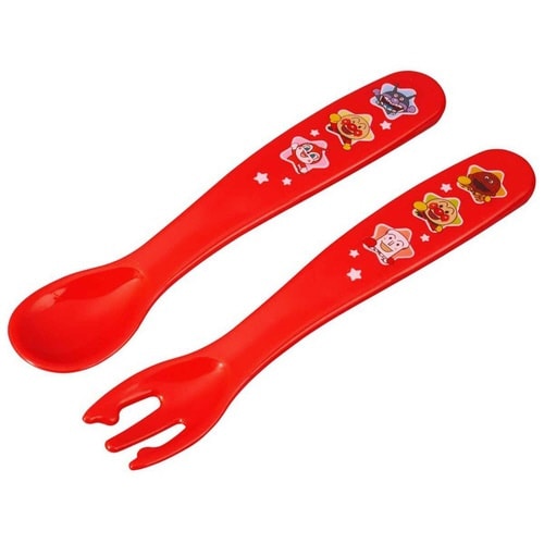 スプーン フォーク セット 13cm レッド