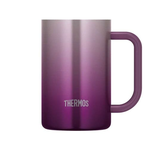ビールジョッキ 600ml 真空断熱 パープル