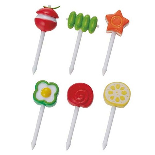 ピック 6本入り おかずに変身野菜のピック