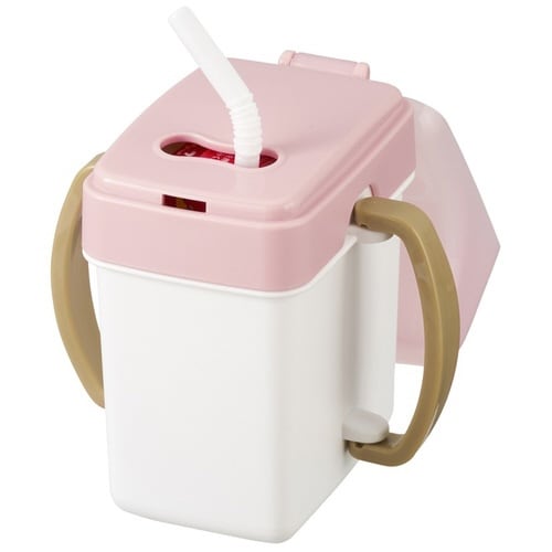 紙パックホルダー フタ付き紙パックホルダー ピンク