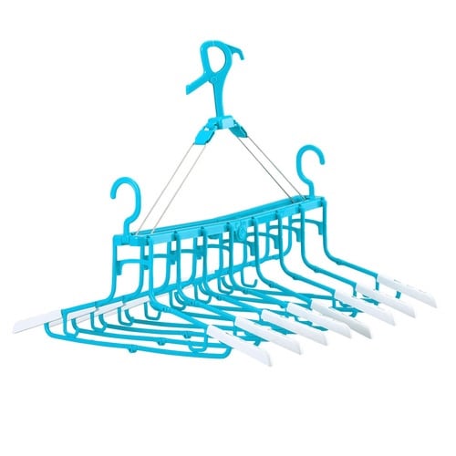 洗濯ハンガー 折りたたみ8連ハンガー スライド×2