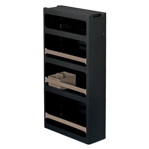 隙間収納 ストランティ ラックA 4段 ブラック