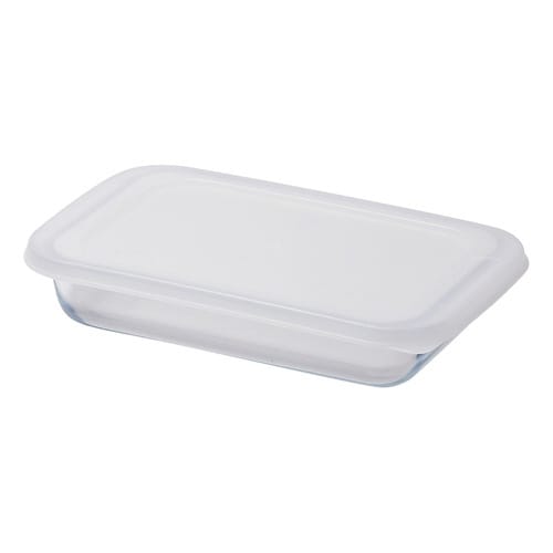 保存容器 1L 耐熱ガラス 浅型 漬けおき容器×2