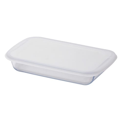 保存容器1.4L耐熱ガラス浅型漬けおき容器×2