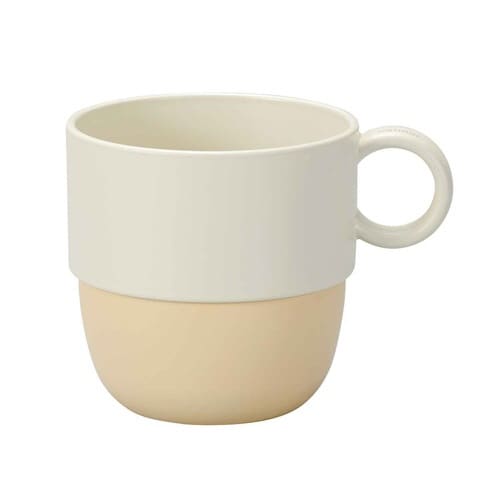 マグカップ 240ml ホワイト×ベージュ×2