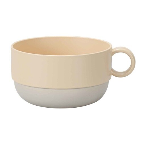 スープカップ 410ml ピンク×グレー×2