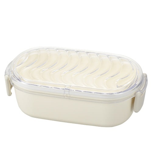 弁当箱 1段 600ml WAVE ホワイト×2