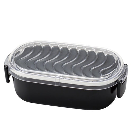 弁当箱 1段 600ml WAVE ブラック×2