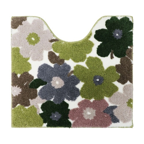 トイレマットフルール55×60cmグリーン×2