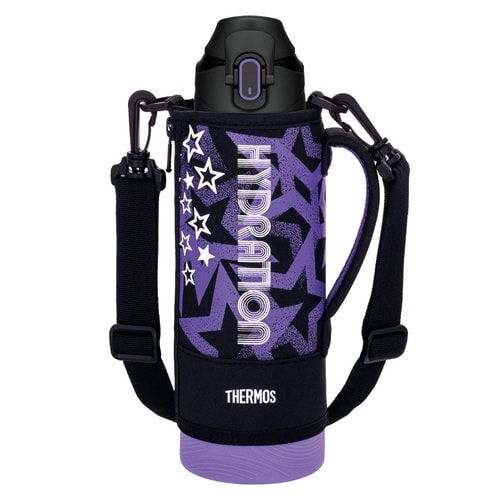 サーモス 水筒 1L ブラックパープル