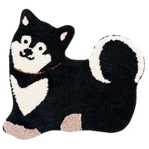 トイレマット 56×55cm 黒柴