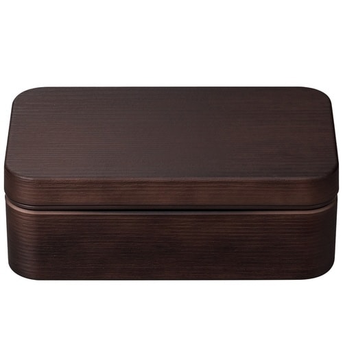 弁当箱 1段 800ml ダークブラウン×2