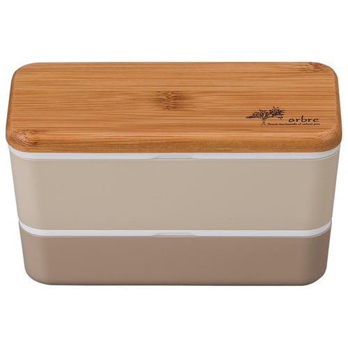 弁当箱 2段 730ml ARBLE ベージュ×2