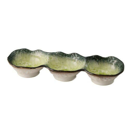 小鉢 3つ仕切り 28cm ボウル 黄×2