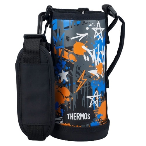 サーモス カバー ストラップ付 ブラックブルー