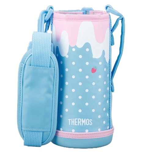 サーモスカバーストラップ付水筒ブルーピンク×2