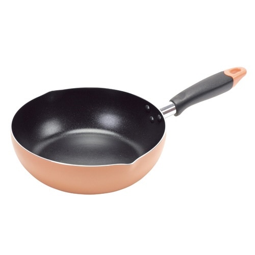 フライパン 24cm 目盛付き オレンジ×2