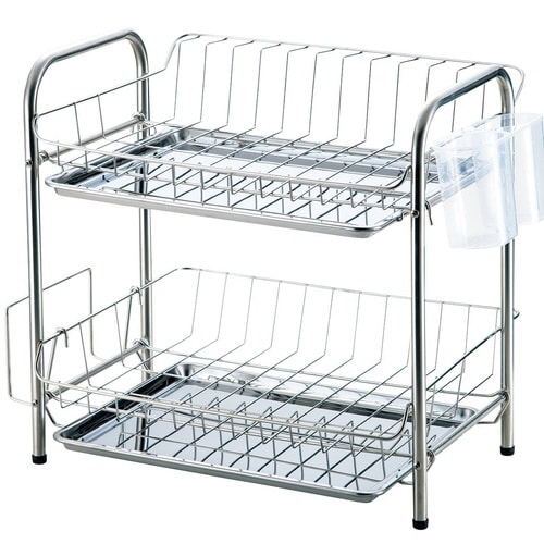 水切りラック スイージー ステンレス製 2段式