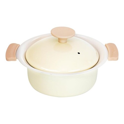 卓上鍋 16cm IH対応 軽量 アイボリー