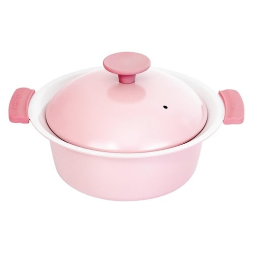 卓上鍋 18cm 軽量 蓋付き ピンク×2