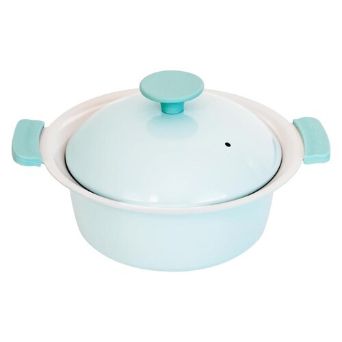 卓上鍋 18cm 軽量 蓋付き ブルー×2