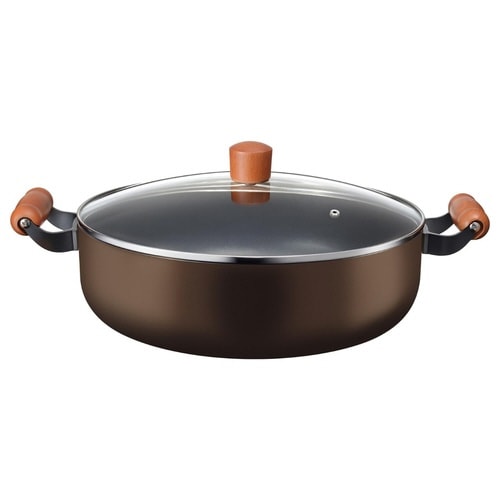 卓上鍋 30cm IH対応 ガラス蓋付き