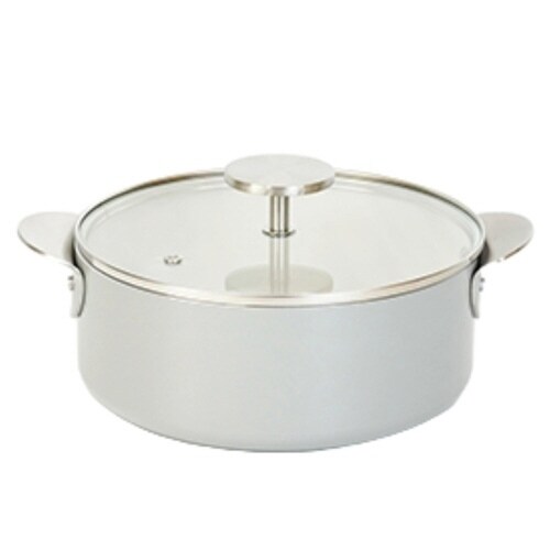 両手鍋 20cm IH対応 内面セラミック加工