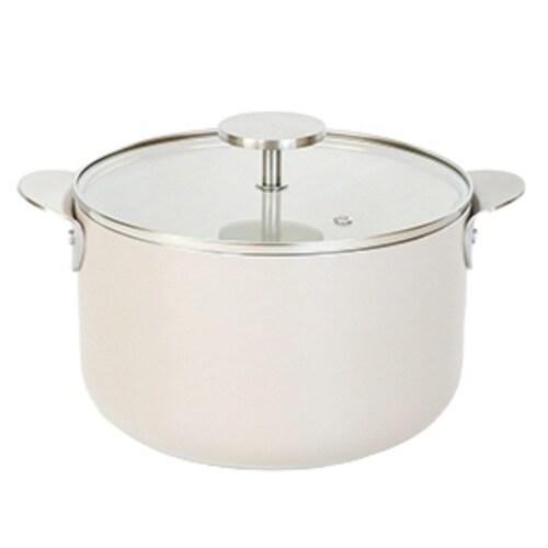 両手鍋 20cm IH対応 内面セラミック加工