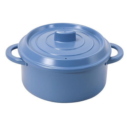 電子レンジ調理器 ザル付き レシピ付き ブルー