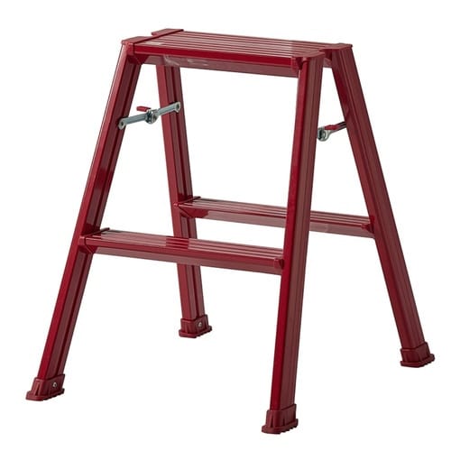 脚立 アルミ製 踏み台 2段 ガレージ レッド