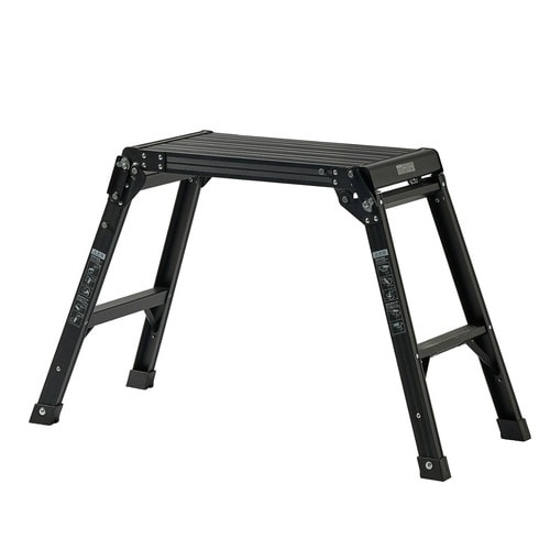 脚立 アルミ製 作業台 2段 ガレージ ブラック