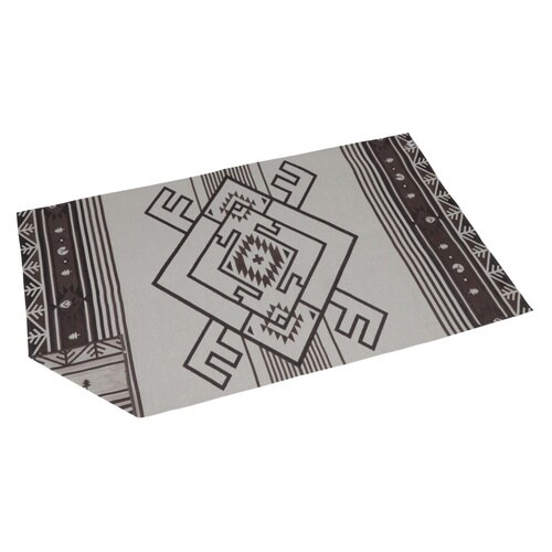 レジャーシート インドシグネチャーラグ ブラウン