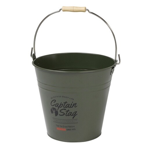 バケツ スチールバケツ10L オリーブ×2