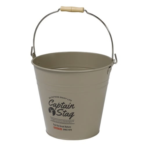 バケツ スチールバケツ10L カーキ×2