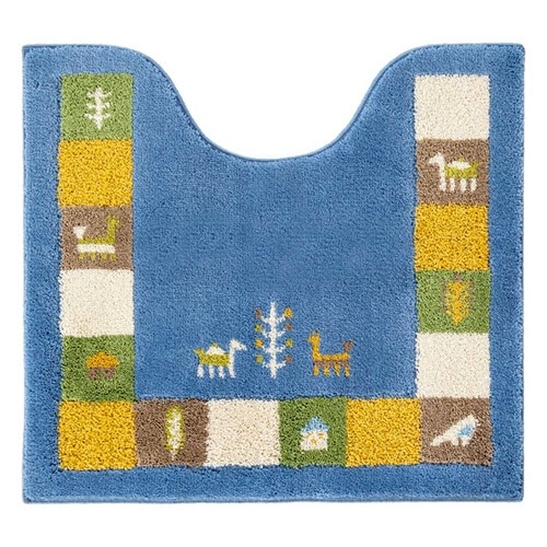 トイレマット シエラ 約55×60cm ブルー