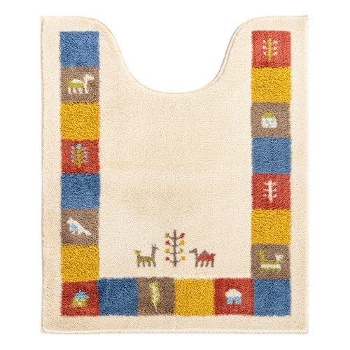 トイレマット シエラ 約75×63cm ベージュ