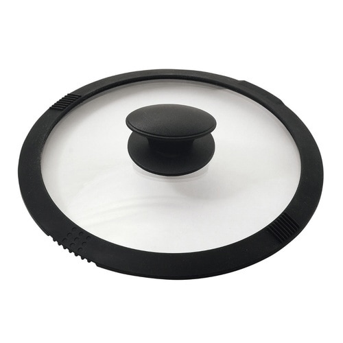 ガラス蓋 22cm用 湯切りができるシリコン縁